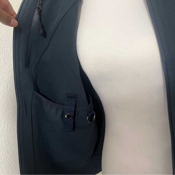 Apple Jacket Women XS Blue/Grn Full Zip Embroidered Logo Frnt/BackTech Employee - Picture 3 of 7